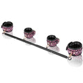 Spreader Bar Heavy Duty Stainless Steel Adjustable Bar with 4 pcs PU Cushioned Straps for Yoga, Pilates, Fitness Training, Home Gym Equipment and more. - color: Pink