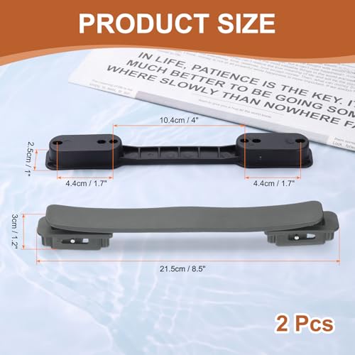uxcell 2 Pcs Luggage Handle Replacement 8.5 Inch Suitcase Handle Carry Strap Plastic Pull Handle Grip Luggage Replacement Parts with Screws for Suitcase Box Luggage Case, Dark Grey - color: Dark Grey