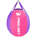 Wrecking Ball Heavy Boxing Punching Bag for Women, Hook and Uppercut, Body Snatcher, MMA, Muay Thai, Strength Training Equipment - color: Pink / Purple, size: Unfilled