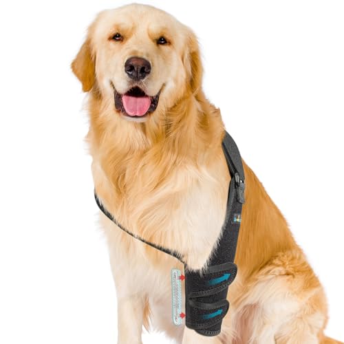Dog Elbow Protector Brace for Canine Pads, Elbow&Shoulder Wraps with Metal Splint Support for Callus, Hygroma, Dysplasia, Arthritis, Dislocation, Pressure Sores, Comfort Fit for All-Day Wear - size: L-Left