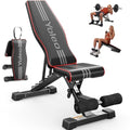 YOLEO Adjustable Weight Bench for Home Gym, ASTM-Certified 827LBS, 98% Pre-Assembled, Foldable Gym Bench with 84 Positions Incline Decline Flat, Wider Seat - size: L