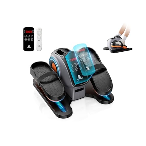 Under Desk Elliptical Machine, Ellipse Leg Exerciser As Seen On Tv While Sitting for Seniors, Pedal Exerciser with 15 Level Adjustable Resistance & 5 Auto Mode Fully Assembled Home Office - color: Black