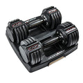 CAP ADJUSTABELL Adjustable Dumbbell Set, Premium Quick Select Adjustable Weights for Strength Training, Singles & Pairs, 12.5 LB, 25 LB & 55 LB, Round & Hex Dumbbells, Multiple Grip Handle Options - size: 12.5 lb - Honeycomb Black Handle, style: Pair