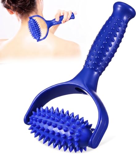 Lurrose Handheld Spiky Massage Ball Roller for Deep Tissue Myofascial Release, Fascia Release Tools for Neck, Back, Leg & Deep Tissue Massage, Massage Roller for Muscle Relief and Body Relaxation