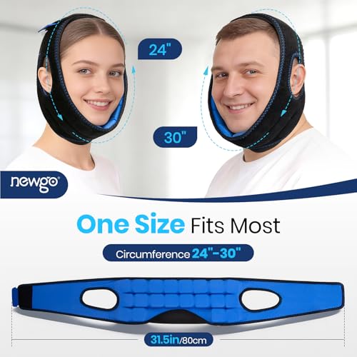 NEWGO Wisdom Teeth Pain Relief Ice Pack, 60-Min Long Lasting Cold | Face-contoured Design for Snug Fit, Soothes TMJ, Tooth Extraction Pain, Oral Surgery Recovery, and Jaw Discomfort - color: Dark Blue