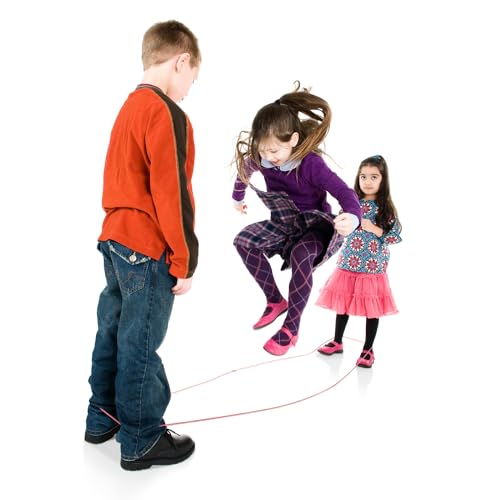 Just Jump It Chinese Jump Rope - Active Outdoor Youth Fitness - Red Confetti