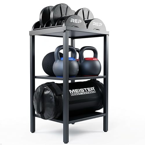 Commercial Heavy Duty Dumbbell/Kettlebell Rack Stand 500-800LBS | Heavy Duty One-Piece Welded Frame, Anti-Tip Non-Slip Base, Easy 6-Part 10-Min Assembly, Fitness Gear Storage for Garage - style: 3-Tier Extra Large Dumbbell & Kettlebell Rack – Market-Leadi