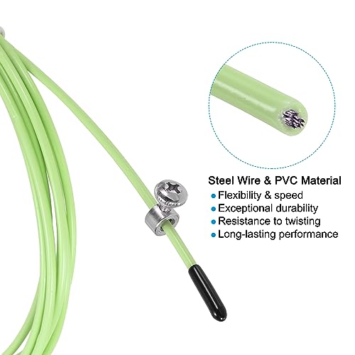 PATIKIL Speed Jump Rope Replacement Cable Professional Skipping Rope Steel Wire Replace for Rope Skipping Training - color: Light Green