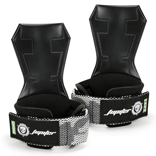 Weight Lifting Straps (Pair) JUPITER Non-Slip Wrist Support for Deadlifts & Powerlifting - color: White, size: L