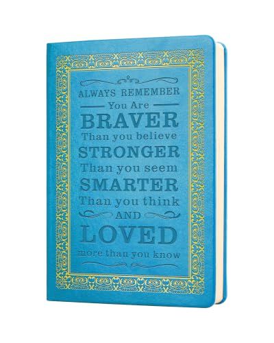 JOHSBYD Journal for Women - A5 Lined Hardcover Notebook and Diary for Teen Girls, 200 Pages 100GSM Bleedproof Paper, Inspirational Back to School College Supplies (Light Blue) - color: Light Blue