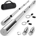 DASKING 4ft/4.9ft Barbell, 2-Inch Olympic Detachable Bar, Portable Strength Training Bar for Weightlifting, Squat, Bench Press, Home Gym, 450LBS, Includes Silent Collars - size: 4.9 Ft