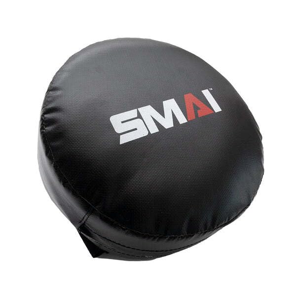 SMAI Shock Tech Round Boxing & Punching Cushion with Dual Handles – MMA Punch Shield, Taekwondo Pad, Weighted Focus Target for Boxing Coaches & Training Equipment.
