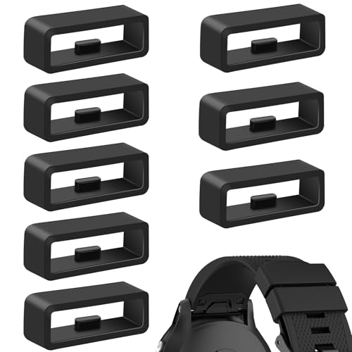 8-Pack Band keepers Compatible with Garmin Forerunner 265/35/235, Forerunner 965 955 945 935 265 255 245 Watch Bands, Silicone Replacement Watch Band Loop/Holder/Retainer Fastener Rings