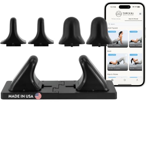 Thrival Deep Tissue Pro - Fully Adjustable Psoas Muscle Release Tool with Thrival App for Hip Flexor, Back, Glute, Iliacus, and Neck Pain - Trigger Point and Myofascial Release Tool – Carbon Black - color: Carbon Black, size: Thrival Deep Tissue Pro