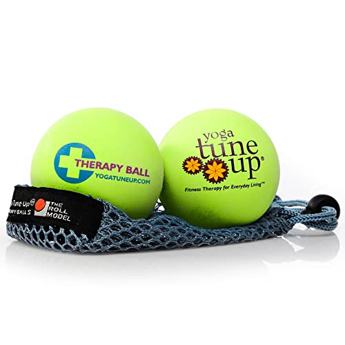 YOGA TUNE UP® Therapy Balls in Tote by Tune Up Fitness - Massage Balls for Trigger Point, Pressure Point & Myofascial Release - Use as Single or Peanut Ball for Pain Relief & Relaxation (Apple Green) - color: ['Apple Green'], size: ['2.5 Inch (Pack of 1)'