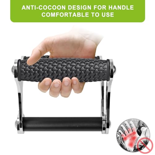 SELEWARE V Bar & T Bar Landmine Handle Attachment for 2" Barbell Bar, Solid Multi-Grip Landmine Handle T Row Attachment with Non-Slip Rubber Handle, Fits 2" Olympic Bars Strength Training Bars - color: A. V Bar