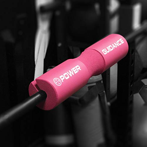 POWER GUIDANCE Barbell Squat Pad - Neck & Shoulder Protective Pad - Great for Squats, Lunges, Hip Thrusts, Weight Lifting & More - Fit Standard and Olympic Bars Perfectly - color: Pink