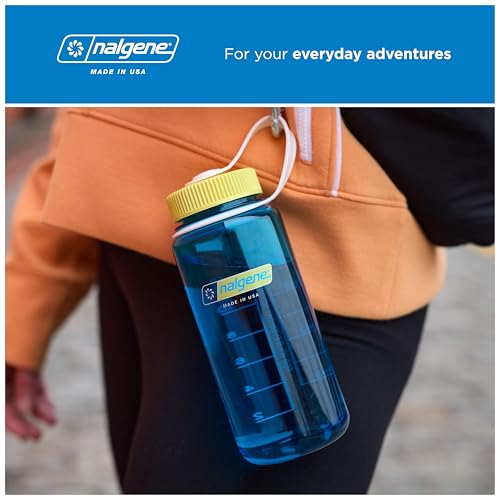 Nalgene 16 oz Wide Mouth Water Bottle | Slim Cup Holder Size, BPA-Free, Durable & Leak Proof, Lightweight Travel Bottle, Butter - color: Butter, size: 16 Ounces
