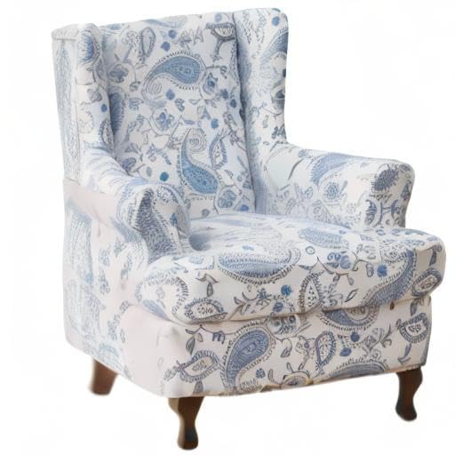 NILUOH Wingback Chair Slipcover 2 Pieces, Stretch Spandex Wingback Chair Covers Washable Slipcover for Wingback Armchairs Non-Slip Furniture Protector with Elastic Bottom for Living Room - color: D