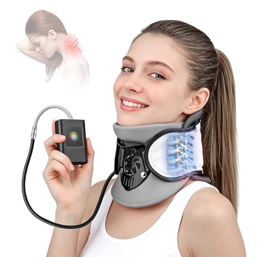 Neck Traction Device - Adjustable Inflatable Neck Stretcher,Lightweight Neck Support Brace for Cervical Spine Decompression,Pain Relief Neck Decompression Tension Relief
