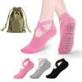 BKP Yoga Socks for Women,Pilates Socks Non Slip Grip Socks Suitable for Ballet,Plasticity,Dance,Home,Training - color: 3pairs-(1black&1grey&1pink)