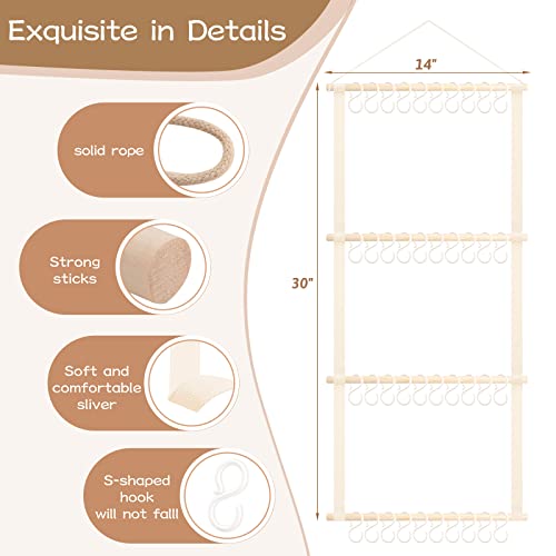 POVETIRE Headband Holder Head Bands Organizer for Girls, Baby Headbands Hair Accessories Organizer Storage Wall Hanging Decor for Nursery Toddler Girls Room… - color: Beige-2