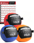 Mikolo Medicine Ball, Wall Ball,Soft Medicine Ball Set,Slam Ball for Core Training, Strength Workouts -Multi-Weight 10lbs 20lbs Exercise Balls for Home Gym, Functional Fitness (10/15/20/25LB) - style: 10+15+20lbs