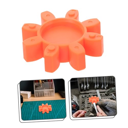 HEALLILY Rubber Plum Shape Coupling Pad Flexible Jaw Coupling Connector Mat for Vibration Reduction Easy Installation Replacement Practical Enhance Equipment Stability