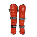 MyLec MK5 Street/DEK Shin Pad, Lightweight & Durable Hockey Accessories, 360° Straps, Hard Front Shells, Breathable Material, Metatarsal Padding Ice Hockey Shin Guards, Foam Rubber - color: Red, size: 9"