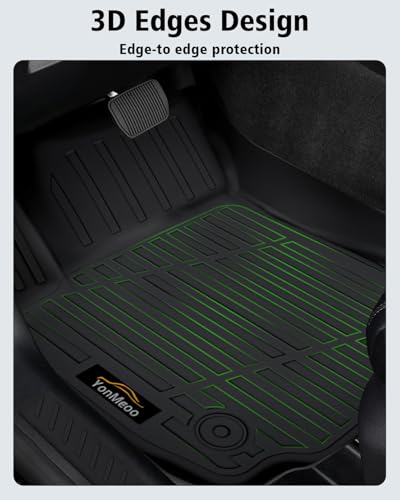 Floor Mats & Cargo Liner Custom for Chevy Equinox 2018-2024 (Only Gas) /GMC Terrain, Door Sill Guards, All Weather TPE 1st & 2nd Row & Trunk Mat Floor Liners for Chevrolet Equinox Accessories, Black - size: For Chevy Equinox 2018-2024