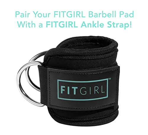 FITGIRL - Squat Pad and Hip Thrust Pad for Leg Day, Barbell Pad Stays in Place Secure, Thick Cushion for Comfortable Squats Lunges Glute Bridges, Olympic Bar and Smith Machine - color: Black Mint (Deluxe)