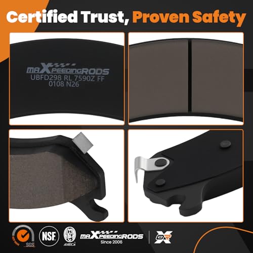 maXpeedingrods D784 P-784 Front Premium Brake Pads for Cadillac DeVille 2000-2005, for Chevrolet Avalanche 2500 2002-2006, for Chevrolet Silverado & Sierra 1500 HD 2500 3500, for GMC Savana, Express - size: D784&P-784