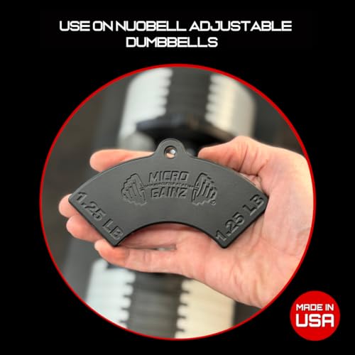 Micro Gainz 1.25LB Magnetic Plates for Nuobell Dumbbells, 2 or 4 Piece Set - size: 4 Piece Set