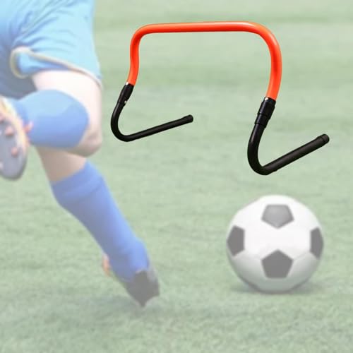 Menolana Agility Hurdle Adjustable Obstacle Improves Strength Speed Hurdle Jumping Bar for Games Football Coaching Multi Sports - color: Black Orange
