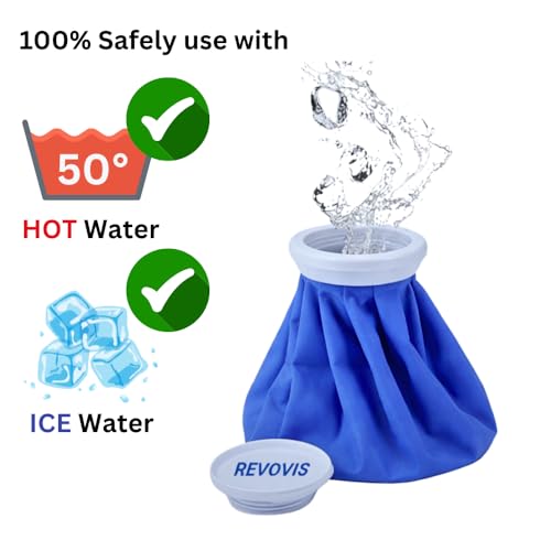 Ice Cold Pack Reusable Ice Bags Hot Water Bag for Injuries, Hot & Cold Therapy,for Hot Therapy is 60℃ (11 inch) - size: Large