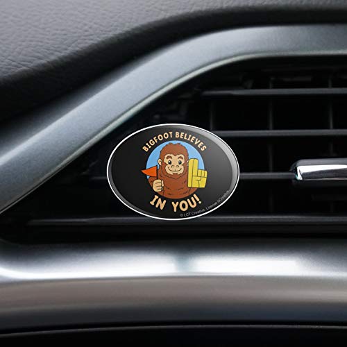 Bigfoot Believes in You Funny Humor Car Air Freshener Vent Clip