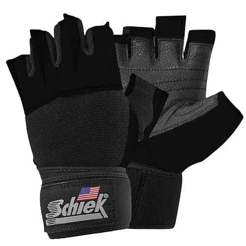 Schiek Sports 530 Platinum Lifting Gloves with Gel Pad - Amara Leather Weightlifting Gloves for Women and Men - size: X-Small