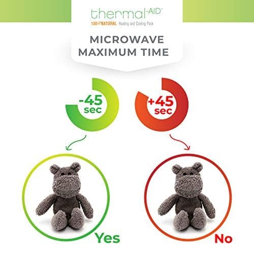 Thermal-Aid® (Happy The Hippo) – Washable Heating Pad & Ice Pack – Plush Hot/Cold Pack with Natural Corn Filling – Reusable Comfort - size: Zoo Hippo