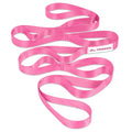 Trideer Non-Elastic Stretching Strap with Loops for Physical Therapy & Rehab, Knee Hip Leg ROM Post-Surgery, Yoga Strap for Stretching, Leg Lifter Strap Mobility Aid, Hamstring Calf Back - color: Pink/75"x1"