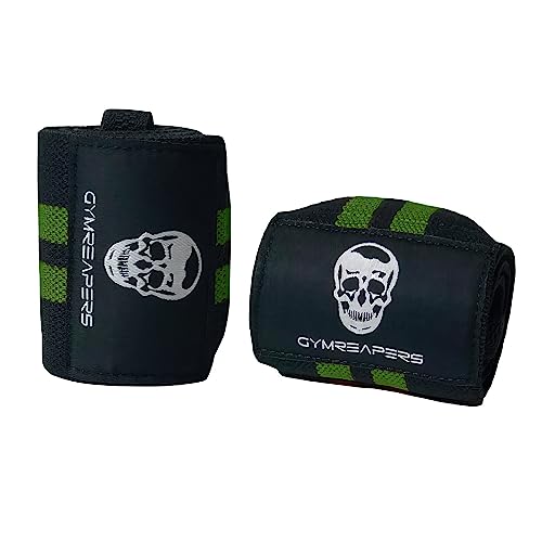 Gymreapers Elbow Sleeves for Weightlifting Powerlifting and Bench Press Support and Compression for Tendonitis Pain Relief 5mm Neoprene Training Gear for Men and Women - color: Military Green/Black, size: Large