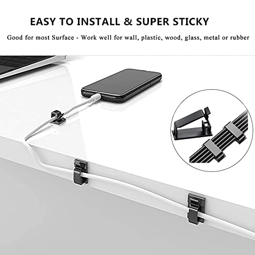 N NOROCME 192 PCS Cable Management Kit 4 Wire Organizer Sleeve | 11 Cable Holder,35Cord Clips 10+2 Roll Cable Organizer Straps,100 Fastening Cable Ties,for Computer TV Under Desk