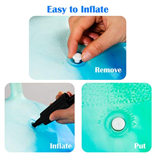 Hopper Ball, Clouds Hopping Toys for Kids, 18 Inch Bouncy Ball with Handle, Inflatable Bouncing Hoppity Hop Toys for Boys and Girls Gifts - color: Blue-green Gradient, size: Age:4-8(18''/45cm)