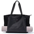 ESVAN Yoga Mat Bag Yoga Tote Carrier Shoulder Bag Carryall Tote for Office,Yoga,Pilates,Travel,Beach and Gym - color: A Black