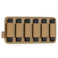 Savior Equipment Tactical Pistol Mag Pouch 9mm .40 45acp Open-Top Single & Double Stack Mag Holder Softshell Mags Storage Universal Magazine Carrier, Elastic Band to Hold Tight, Hook-Backed Panel - color: Dark FDE (6-Slot)