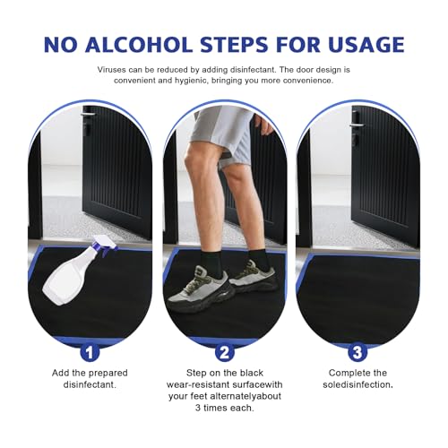 Shoe Solesdisinfecting Floor Mats, Sponge Entrance Mat, Shoe Sanitizer Mat Entry Disinfect Doormat for Hospital Laboratory Indoor Outdoor Floor(60x110cm) - size: 60x110cm