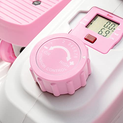 Sunny Health & Fitness Under Desk Pedal Elliptical Machine Leg Exerciser - color: Pink