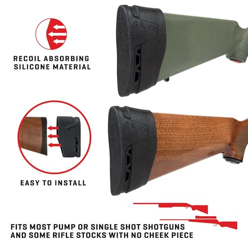 Allen Company Recoil Eraser II Slip‑On Pad – Universal Rifle & Shotgun Recoil Reduction Sleeve – Cushioned Silicone for Enhanced Comfort & - size: Medium