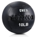 Lunmon Soft Wall Medicine Ball for Exercise Fitness Slam Weighted Med Ball with Non Slip Grip for Slamming Workout Strength Conditioning Core Training Lunge and Partner Toss - size: 10 Lbs
