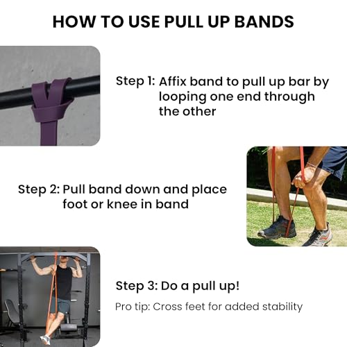 Functional Fitness Pull Up Bands Resistance Bands | Exercise Bands for Working Out | Long Stretch Bands for Exercise, Training Bands, Resistance Bands for Stretching - color: Orange, size: 3.25"