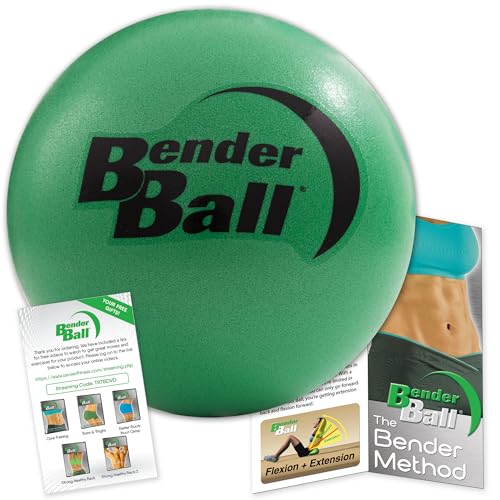 The Original 9" Pilates Core Fitness Small Exercise Ball | Workout Equipment for Abs, Core, Back, and Physical Therapy, Easy to Carry and Store - color: Green
